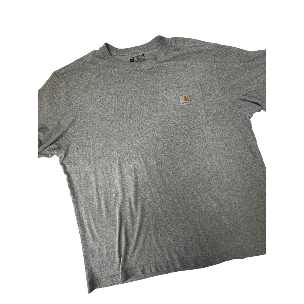 Carhartt Pocket T-Shirt Heather Gray Loose Fit short-sleeve Crewneck